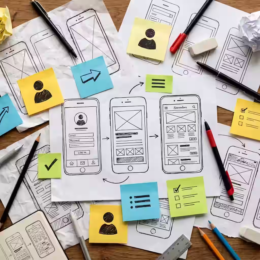 UI Wireframes and design process